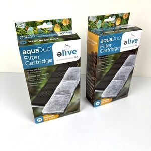 ELIVE AquaDuo Filter Cartridges LOT of 2 Medium 6-Pk 12 Total Fish Tank Aquarium